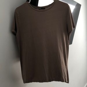 tan zara t-shirt